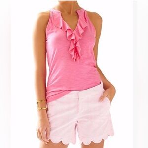 Lilly Pulitzer Pink Seersucker Buttercup Shorts size 6